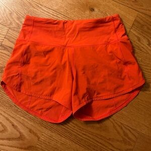 Lululemon Bright Orange Athletic Shorts
